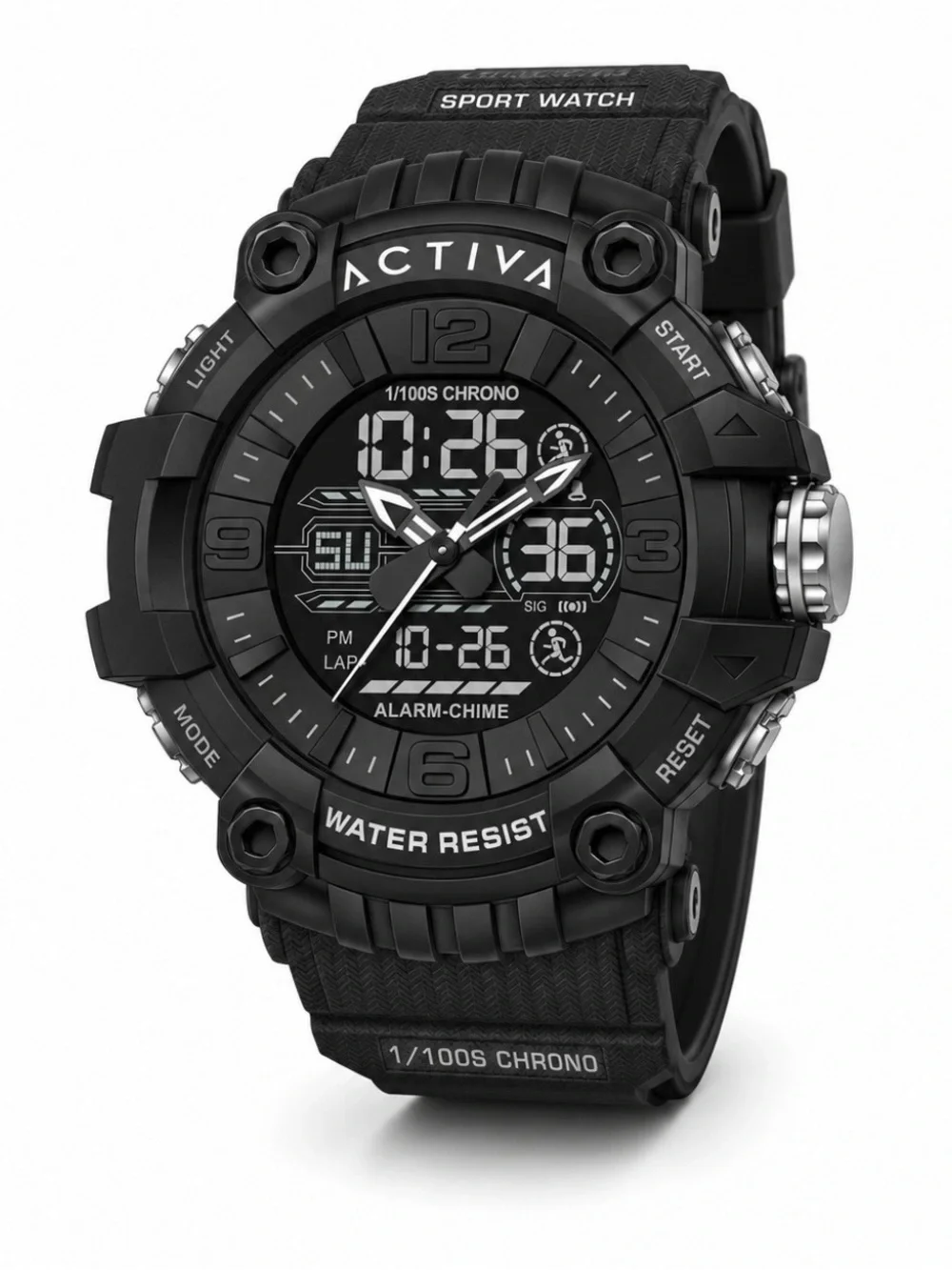 Activa Ardus X Invicta Analog & Digital Men's Watch - 58mm. Black (ACW8089-001)